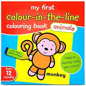 My first coloring book Animals - Baby First Colour in The Line Book ...