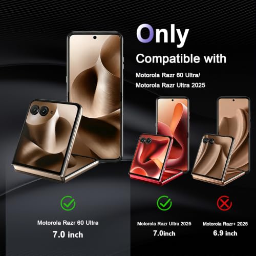 Image of Case for Motorola Razr Ultra 2026 /Razr Ultra 2025, Military Grade Drop Protection Phone Case, Yellowing Resistant, Anti-Scratch Hard PC Back, Shockproof Ultra-Thin Protective Cover, Clear