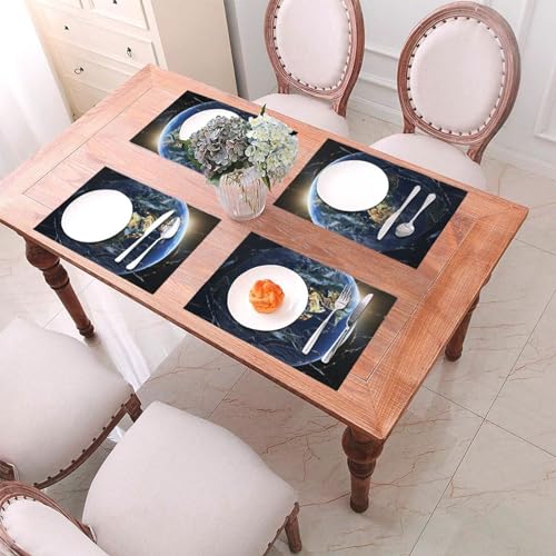 Sets de table en PVC lavables antidérapants pour cuisine et repas extérieur