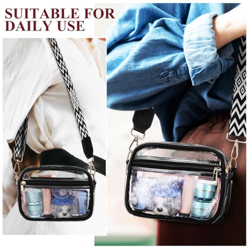 SAFIGLE Clear Bag for Stadium Events：PVC Crossbody Purse with Adjustable Shoulder Strap -Stadium Approved Messenger Bag for Women Men Concerts Sports3