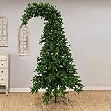 8FT Bendable Alpine Christmas Tree – Whoville-Inspired with 1,884 Branch Tips, Solid Wood Trunk, and Feel Real Design