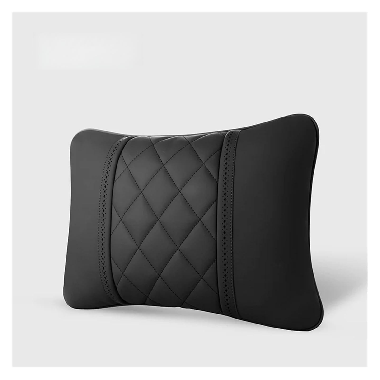 Hviyroi car seat cushion Car Seat Lumbar Pillow Headrest NAPPA Leather Neck Rest Luxury Accessories(Black)
