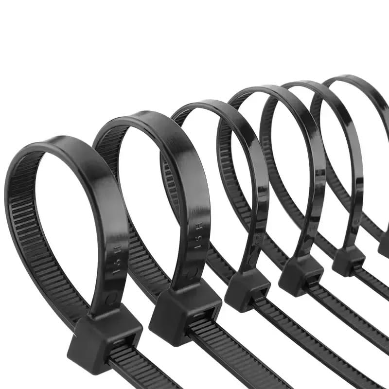 Bridas de Nailon Negras con Cierre automático, Ideales for organizar el hogar y for Cables, 250/500 Unidades(5.2x500mm)