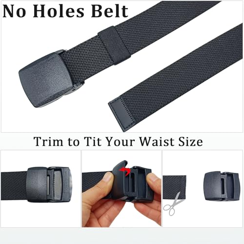 Image of WYuZe 2 Pack Nylon Belt Outdoor Military Web Belt 1.5 inch Men Tactical Webbing Work Belts for Men