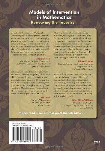 Models of Intervention in Mathematics: Reweaving the Tapestry