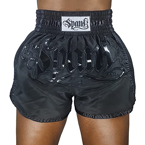 Short de Muay Thai Modelagem Tailandesa - Spank (Preto, M)