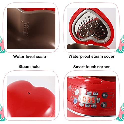 Peach Heart-Shaped Rice Cooker, Steamer with Household Insulation Function (1.8L), Non-Stick Pot, Constant Temperature Insulation, 300W Rice Cooker,#1 - Image 7