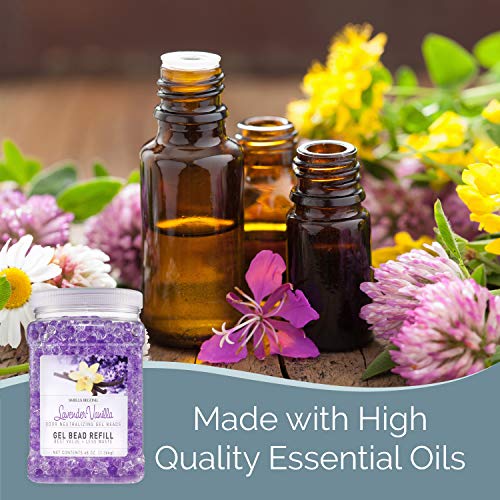 Smells Begone Odor Eliminator Gel Bead Refill - Eliminates Odor From Bathrooms, Boats, Cars, Rvs & Pet Areas - Made With Essential Oils - Lavender Vanilla Scent - 48 Ounce #TOP2