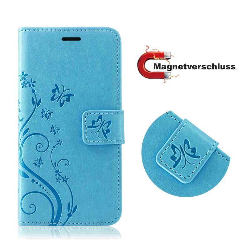 Betterfon Hülle Für Nokia 3.2 – PU Leder, Klapphülle Mit Aufstellfunktion & Blumen-Design
