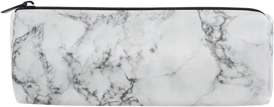 KUWT Pencil Bag Marble Abstract Pattern, Pencil Case Pen Zipper Bag Pouch Holder Makeup Brush Bag for School Work Office