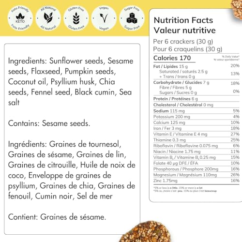 Image of The Low Carb Co High Protein Seed Crackers, Fennel & Black Cumin, 4-Pack