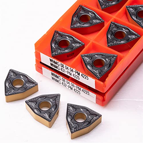 Herramientas de torno 10 pcs WNMG080404 y WNMG080408 carburo miniatura 4