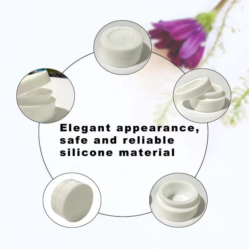 Gentcy Silicone 2ml White10pcs Containers Silicone Storage Jar Seals