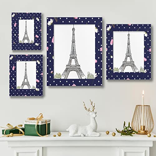 Cfpolar Polka Dot Flowers 11X14 Picture Frame Wood Photo Display Without Mat Photo Frames For For Table Top Or Wall Decor #TOP1