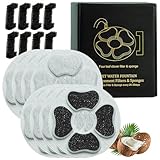 QUALITY ENVY 8 Filters & 8 Sponges Replacement Pack | Food Grade Fabric and Coconut Carbon | Cat & Dog Water Fountain Filters | Pet Water Dispenser Filter for Cats & Dogs