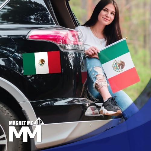 Image of Magnet Me Up Mexican Mexico Flag Car Magnet Decal, 7x12 Inches, Heavy Duty Automotive Magnet for Car, Truck SUV