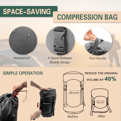 Outdoor Storage Stuff Sacks, Camping Gear Organizer (Black, XL) - image 5