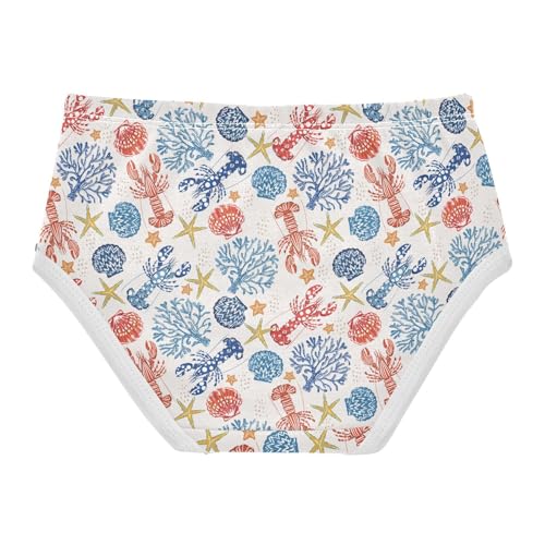 Girls' Underwear Marine Lobster Cotton Stretch Comfort Toddler Panties2