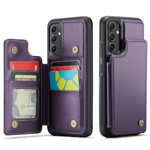 Vinich for Samsung Galaxy A54 Wallet Case with Card Holder, Purple by Vinich - Used condition - US$14.88