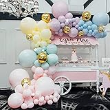 DUILE 168PC Pastel Balloons Garland Arch Kit 5' 12' 18 inch Macaron Candy Color Pastel Balloons Set...
