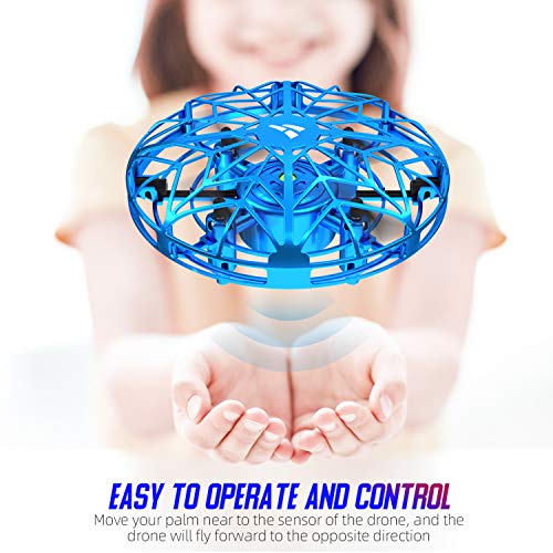 SNAPTAIN Hand Operated Drone for Kids or Adults, Flying Toys Mini Drones with 3D Flips,Circle Flight, Throw’n Go, 2 Speed Adjustment and One Key Takeoff/Lan   ding