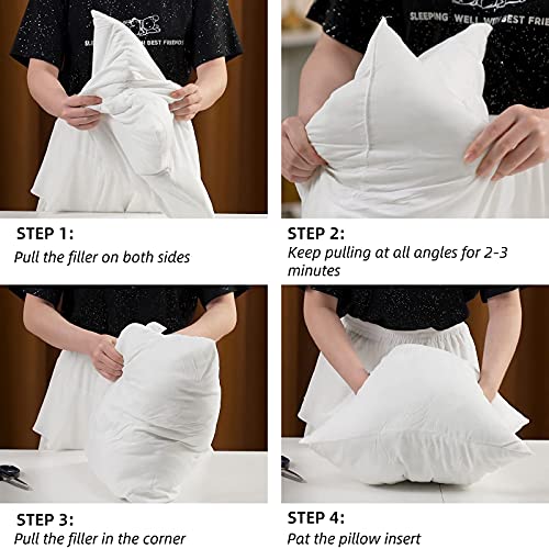 Miulee CAINSERT_4040_1P Throw Pillow Insert Premium Pillow Stuffer Sham Square For Decorative Cushion Bed Couch Sofa 16X16 Inch thumb #8