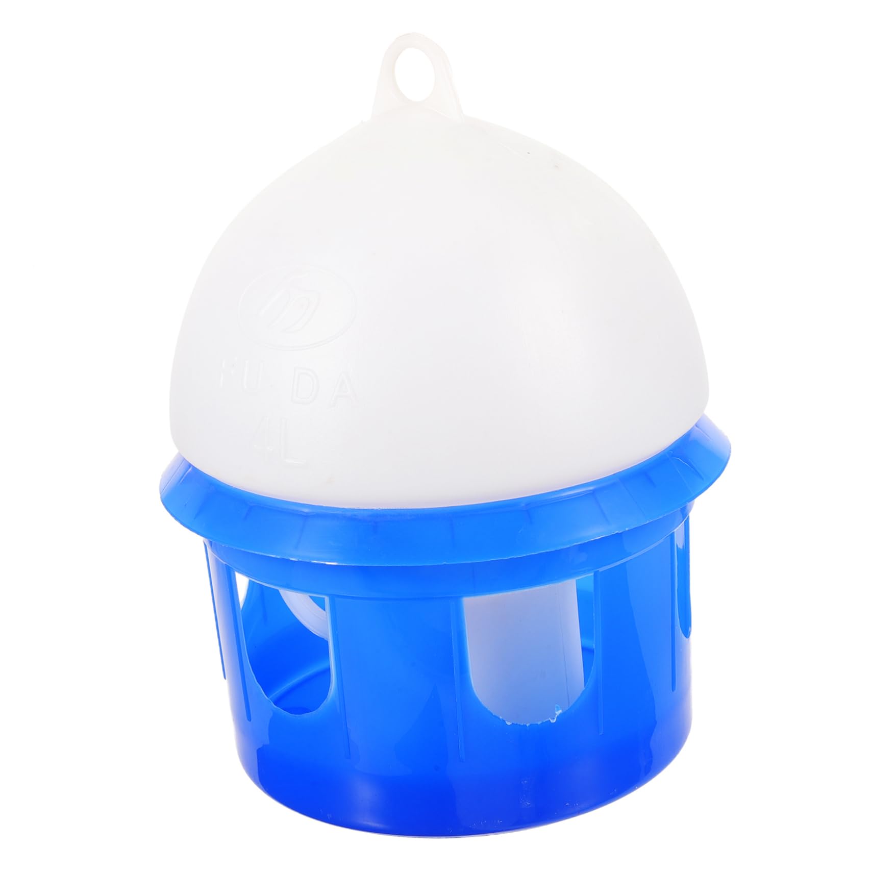 Bebedero de Agua para Aves Automático 4l Plástico Azul | Diseño Redondo, Pieza Desmontable, Uso Sencillo, para Aves y Pichones, Formato Exterior