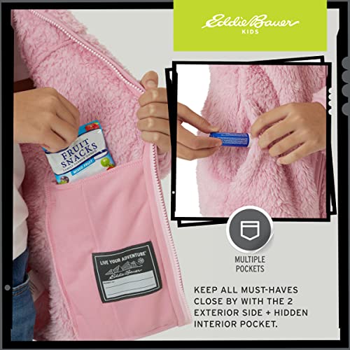 Image of Eddie Bauer Kids' Zip Up - Kids' Full Zip Ultra Soft Sherpa Fleece Hoodie Sweatshirt for Boys and Girls (5-20)