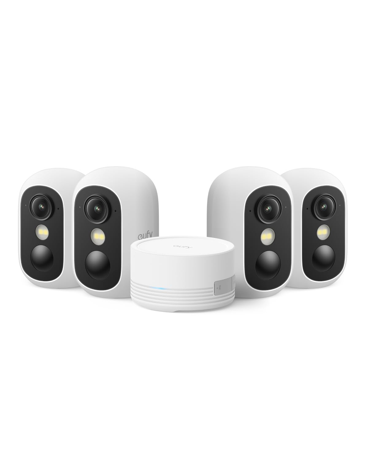 eufy Security Camera Outdoor Wireless,eufyCam C35 4 Pack with HomeBase Mini | Indoor Camera,Magnetic Mount,Colour Night