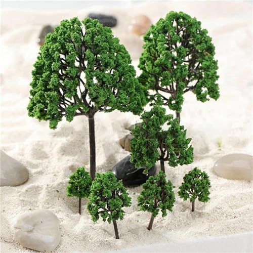FOSANGNANTU Modelbomen miniatuurplanten, 11 stuks 3,5-16 cm kunstmodel bomen landschap reserveonderdelen straataccessoires decoratie tuin landschap lay-out schaal spoorweg