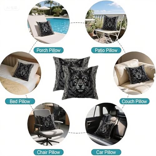 Housse coussin 55x55cm imperméable contre les taches de lin