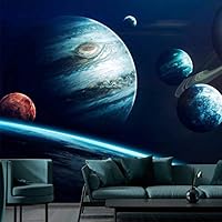 Wall Mural The Beautiful Space World Removable Self-Adhesive Wallpaper Wall Decoration for Bedroom Living Room - 66x96 inches