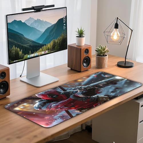 Image of BESTOR Gaming Mousepad with Precise Cut Edges Waterproof Surface & Non-Slip Rubber Base Gaming Mouse Mat for Laptop (60cm x 28cm)