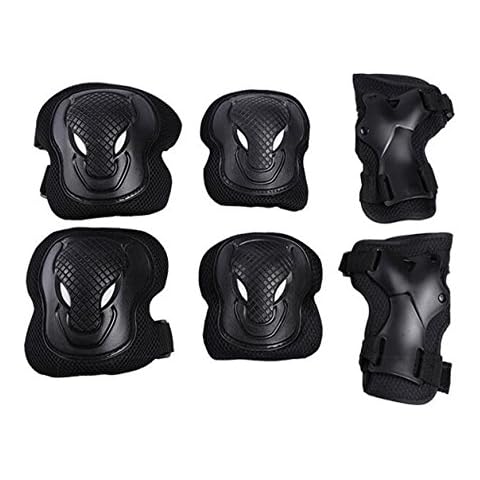 XINGZI Unisex Teens/Youth/Adults Knee Pad Elbow Pads Wrist Guards Protective Gear Guards Set for Skating Scooter Skateboard Rollerblade Roller Skates Cycling Bike Inline Riding Extreme Sports (B) Cover
