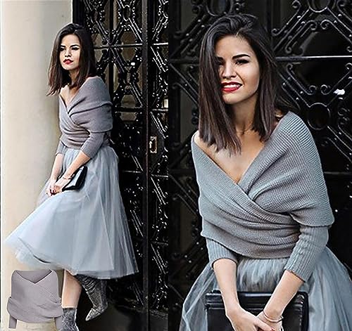 Snowfall Sweater Scarf with Sleeves, Autumn Winter Warm Knitted Crochet Scarf Wrap Shawl Cape with Sleeves Blankets4