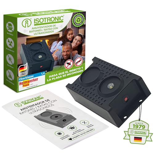 ISOTRONIC Ahuyentador de Martas y Ratas con Ultrasonido