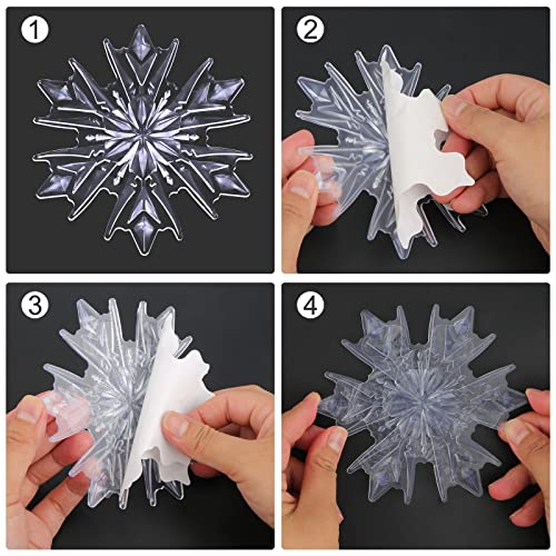 Boxob Snowboard Stomp Pad, 3D Clear Snowflake Stomp Pad Snowboard Grip Pad For Snowboarding #TOP2