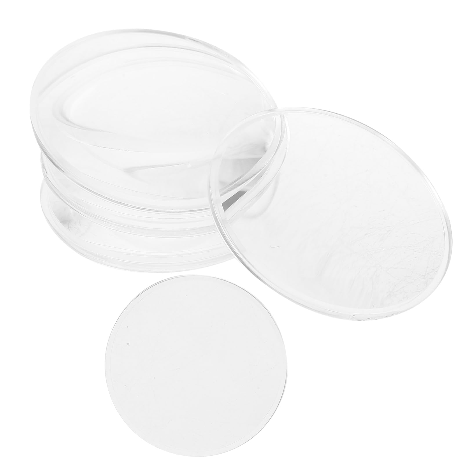 OUNONA 6pcs Magnifying ES Magnates Double Convex Lens Magnifying Lens for Reading Tv 42mm Optically Lens