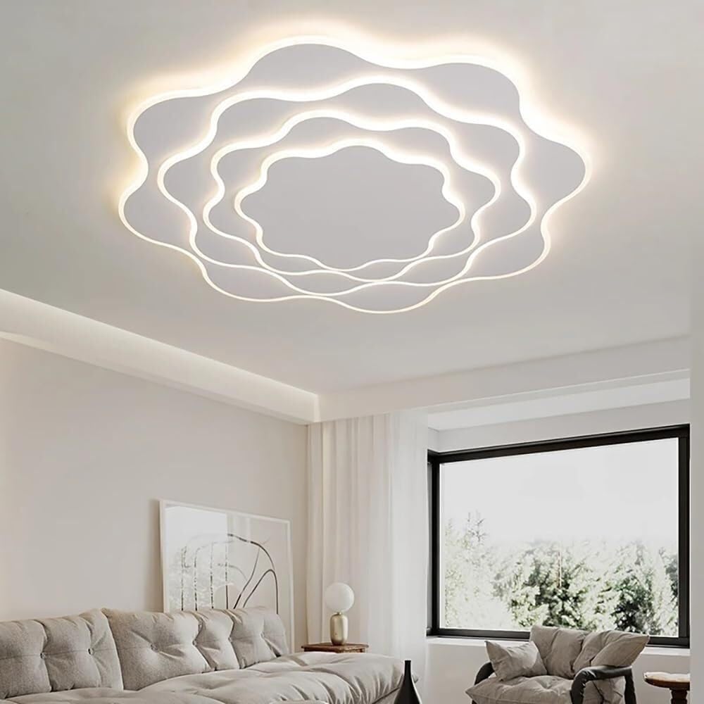 Plafón LED de techo moderno en forma de flor para iluminar oficinas y dormitorios