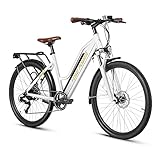 YOSE POWER 27,5'' City E-Bike 36V 250W Heckmotor mit Shimano 7 Gang Freilauf Damenfahrrad mit 36V 13Ah Akku