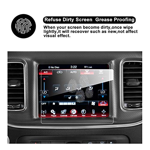 2014-2018 2019 2020 Dodge Durango Uconnect Touch Screen Car Display Navigation Screen, Ruiya Hd Tempered Glass Car In-Dash Screen Protective Film (8.4 Inches) #TOP2