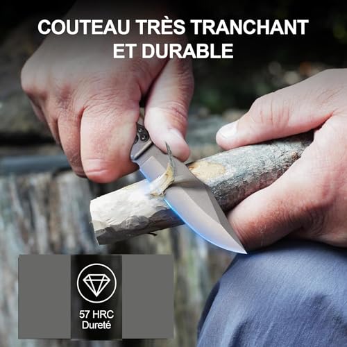 Galica Couteau Pliant Multiusages 3 en 1 en Acier Inoxydable – vue 6