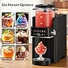 Slushie Machine, Ice Cream Maker, Slushy Machine for Home and Families, No ice needed with Rapid Chill & Temperature Control, Multi-function for Margarita, Frappe, Easy to Clean, Black