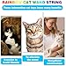Qiifaiikooii 4 Pcs Cat Wand Toys,Interactive Cat Teaser Wand String for Most Cats and Kittens