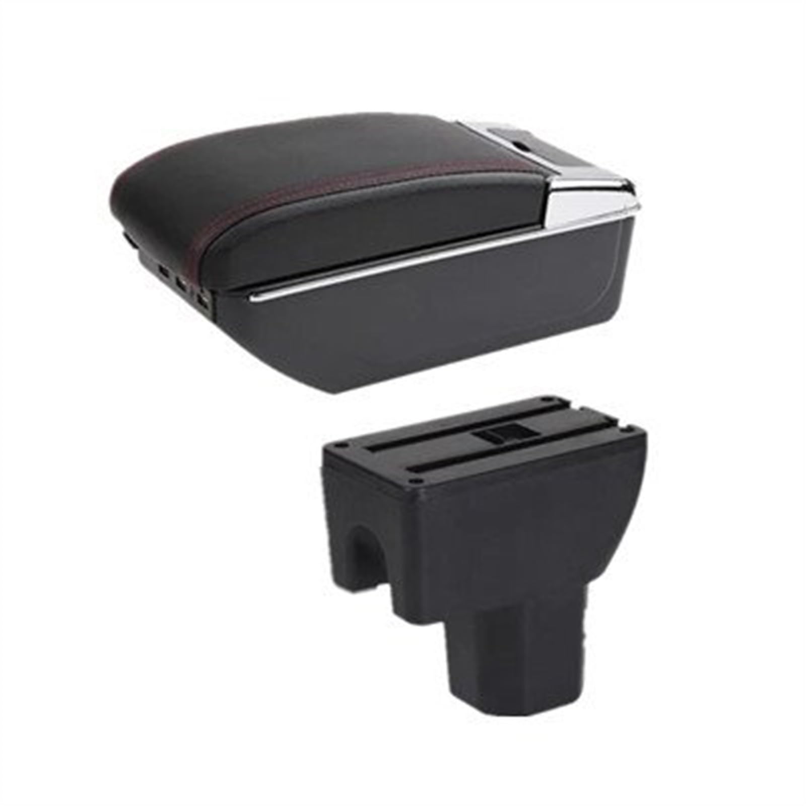 NMJLQW Storage Rack Car Armrest Box Retrofit Parts Interior Details Storage Box Simple Installation For Ignis(C red line)