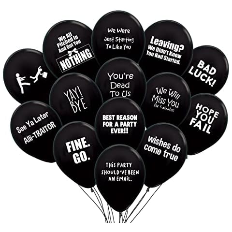 ROFLmart 42 Funny Coworker Going Away Last Day Office Party Decorations Balloons Cover