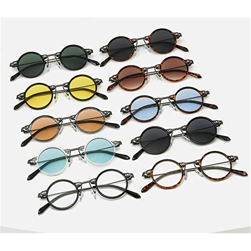 COTIA Small Retro Round Sunglasses Men Punk Hip Hop Women Sun Glasses3