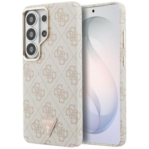 CG MOBILE Guess 4G Logo triangle compatible avec MagSafe Coque pour Samsung Galaxy S26 Ultra (rose)