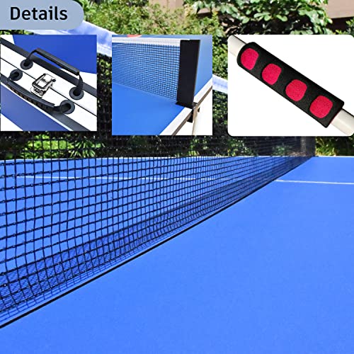 ALPIKA 9FT Professional table tennis Indoor Outdoor Table Tennis Table Portable Table Tennis Table, 10 Minute Quick Assembly Adjustable Ping Pong Table with Single Player Playback Mode and Net - Image 8