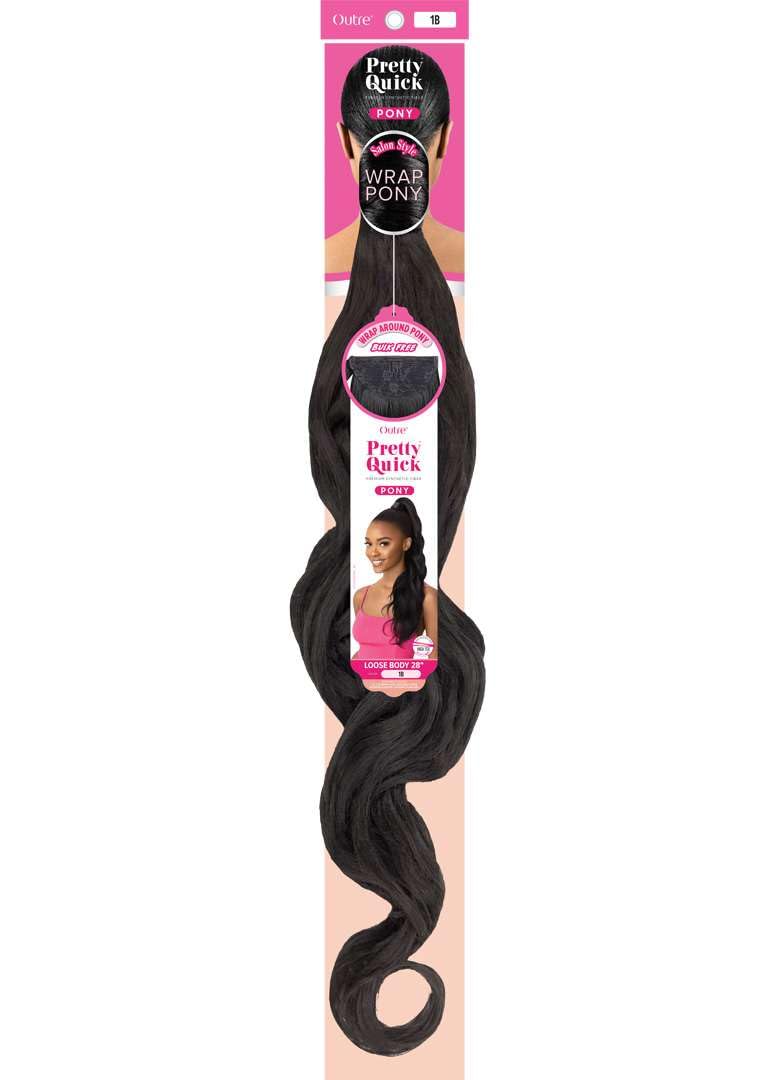 Outre Pretty Quick - Wrap Pony - Loose Body 28" (DARK BROWN 2)